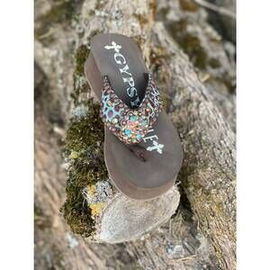 NEW GYPSY SOULE women's soule lori sandal in brown multi